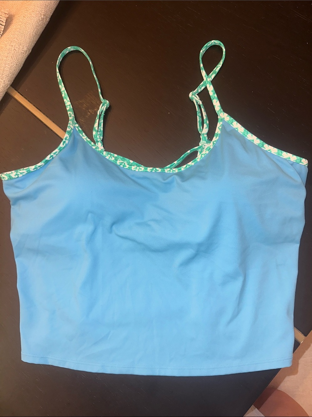 Roller Rabbit x Target Blue Cami Tank with Green Trim - Women Tops